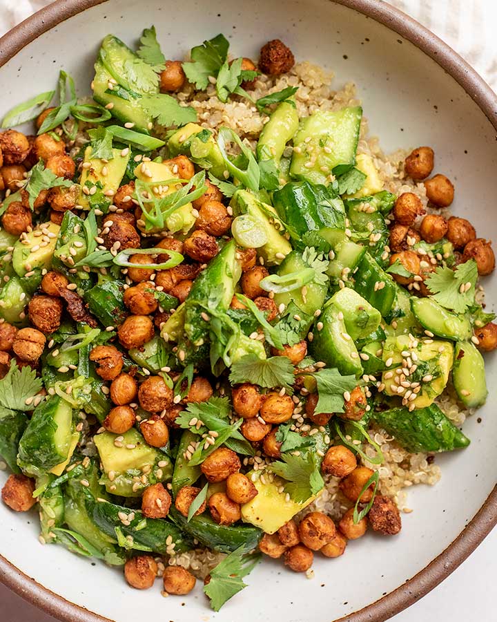 Smashed Cucumber Avocado Salad