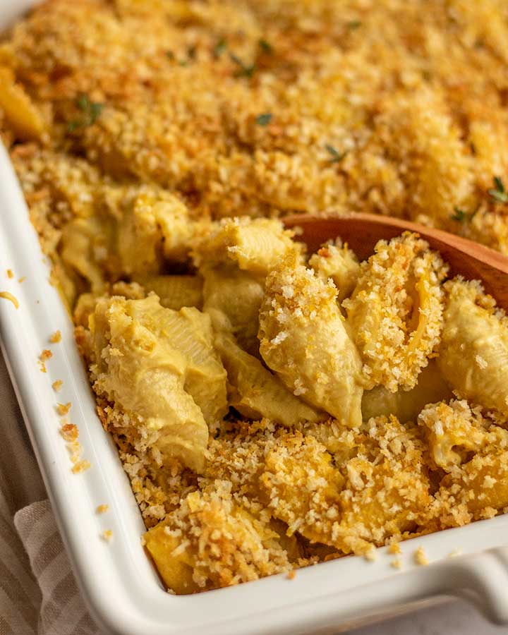 Baked Vegan Butternut Squash Mac and Cheese