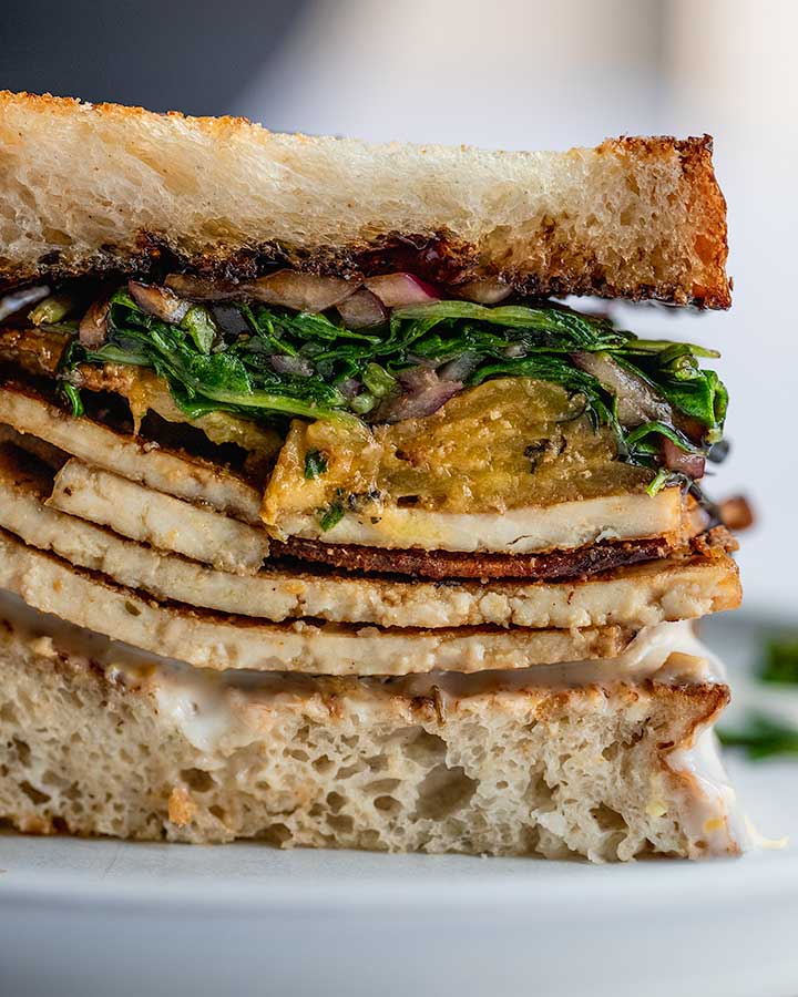 Maple Balsamic Tofu Sandwich