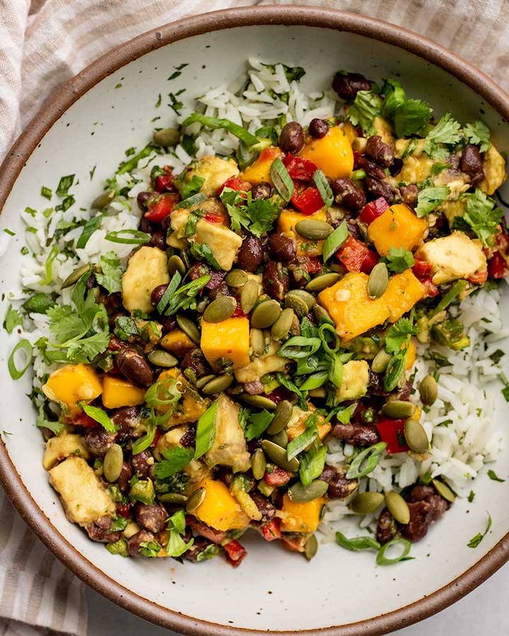 Black Bean Mango Salsa Bowl