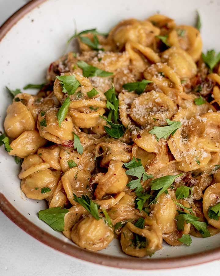 Vegan Caramelized Onion Pasta