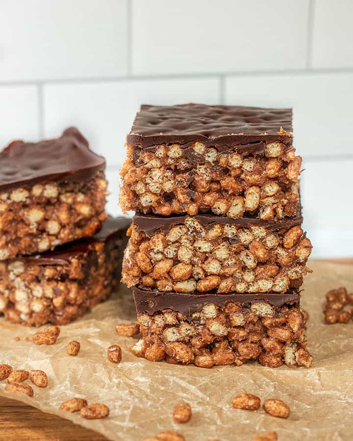 Chocolate Churro Rice Crispy Bars
