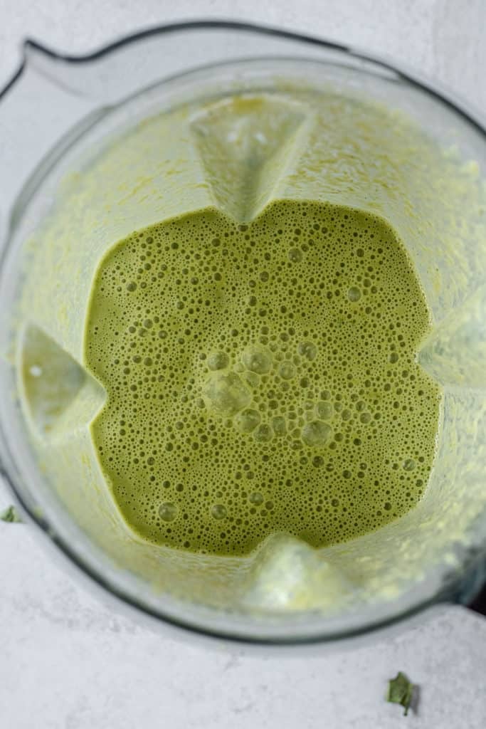 Coconut sauce blended together until smooth.
