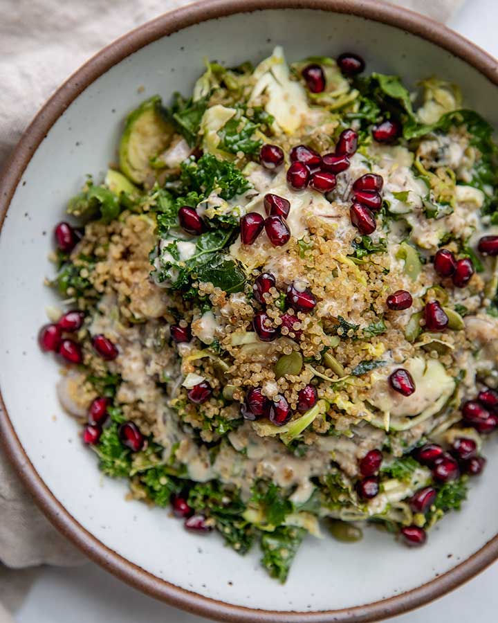 Garlic Sage Toasted Quinoa Salad