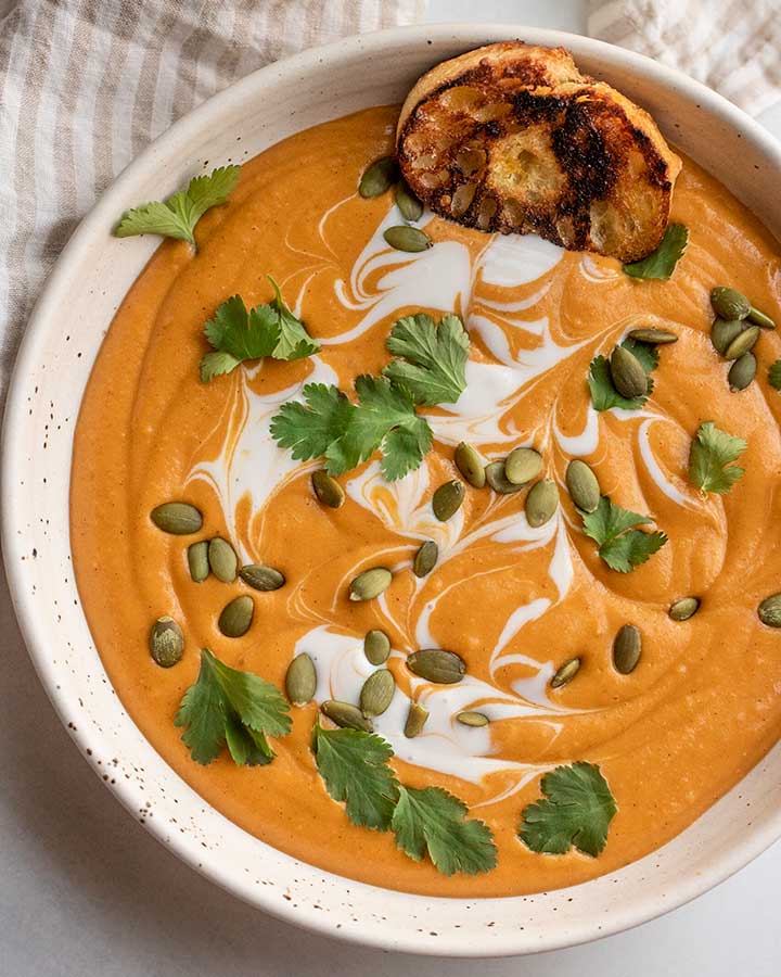Roasted Kabocha Squash Soup