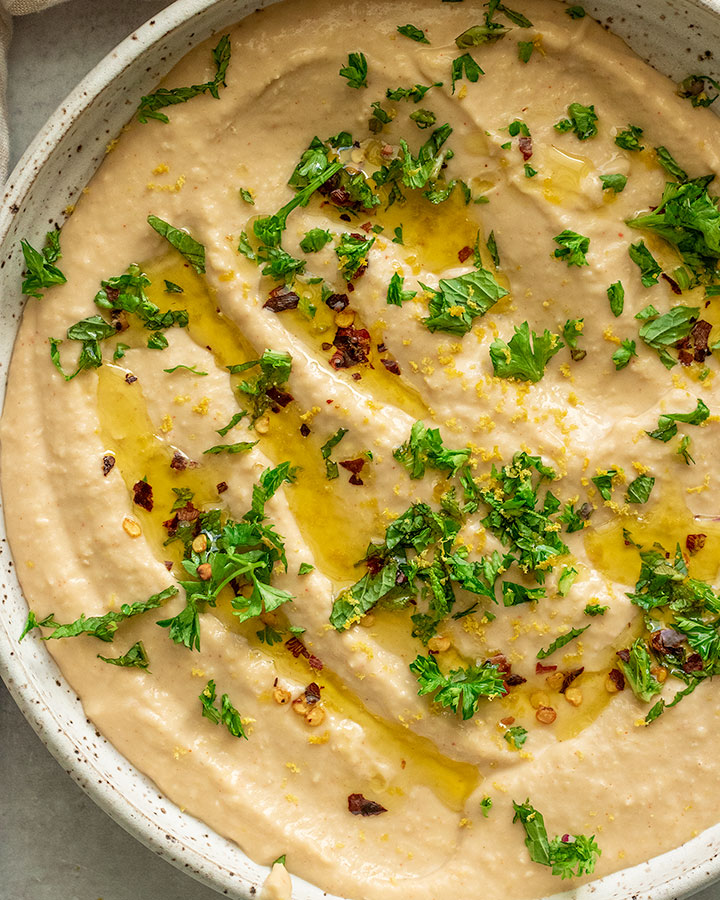 Lemon Garlic White Bean Dip