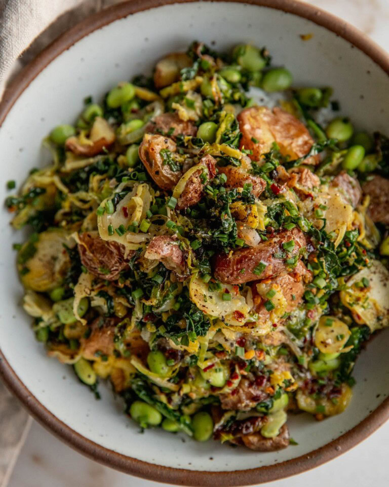 Lemon Pepper Smashed Potato Salad