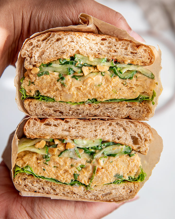 Peanut Miso Cucumber Crunch Sandwich