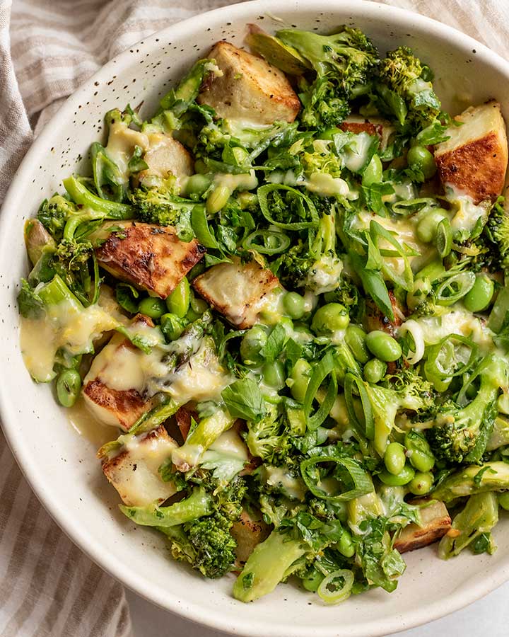 Roasted Broccoli Asparagus Salad