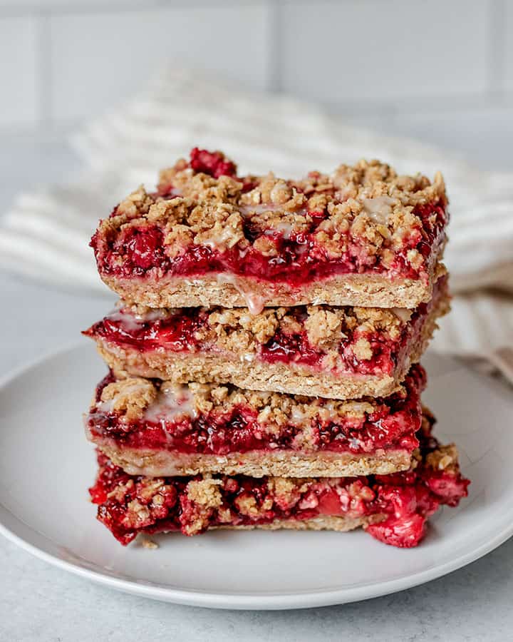 Healthy Strawberry Crumble Bars
