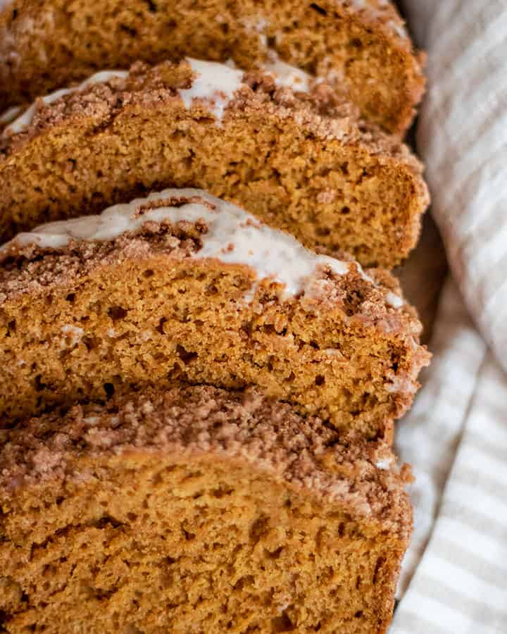 Vegan Pumpkin Bread with Streusel Topping