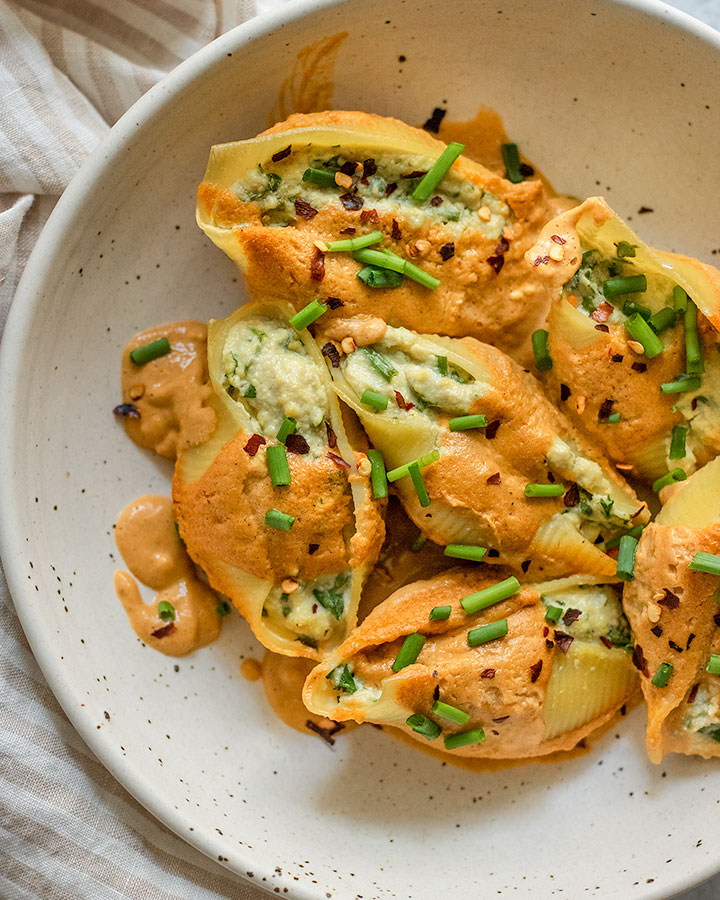 Herby Tofu ‘Ricotta’ Vegan Stuffed Shells