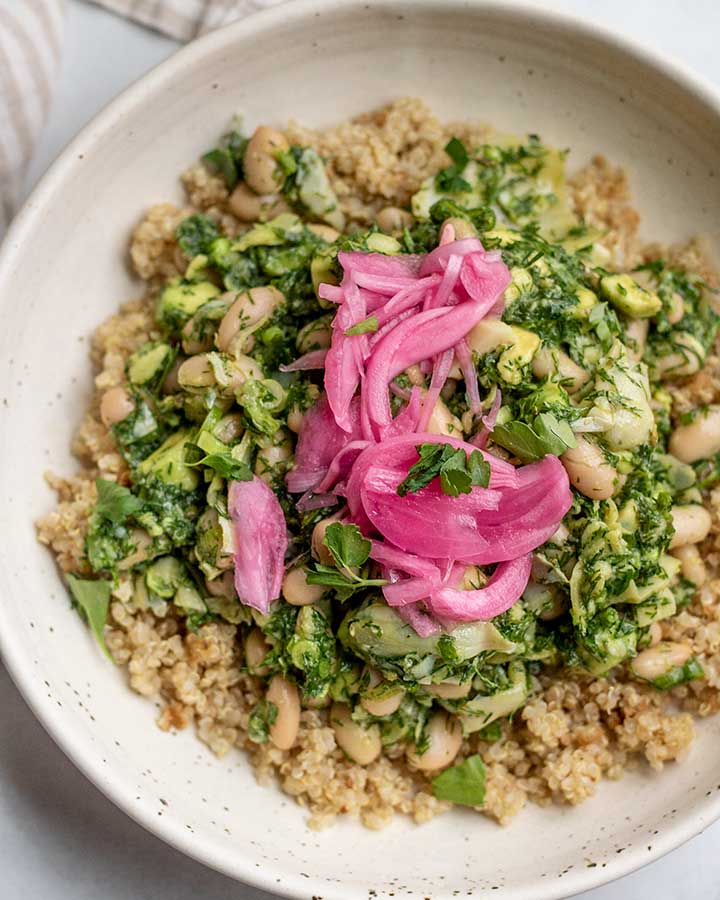 Herby Avocado White Bean Salad