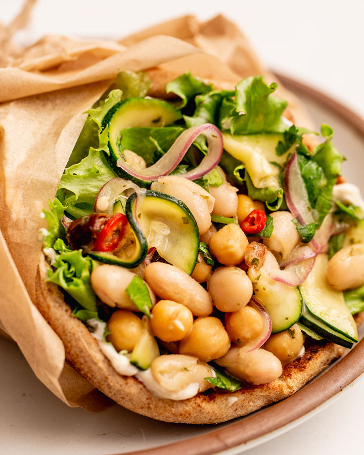 Caramelized Lemon and Zucchini Bean Salad